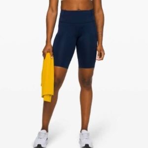 Lululemon Women’s 8 Navy Blue Base Pace High Rise 8” Shorts
